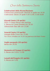 Orari Settimana Santa 2019
